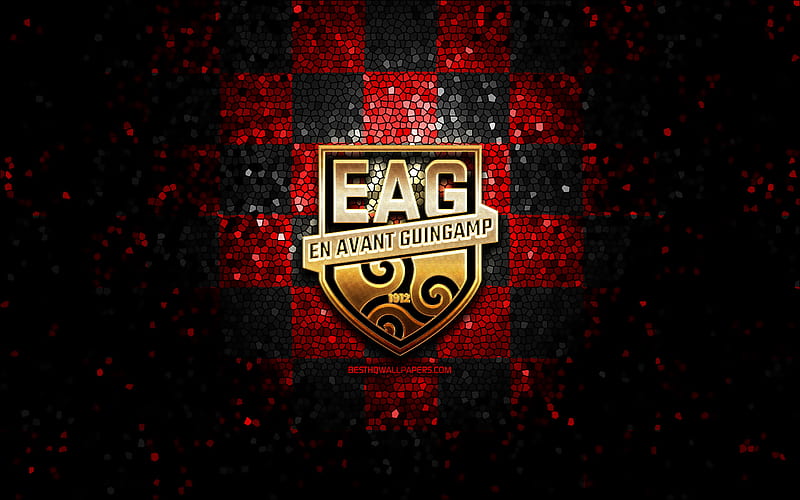 [P4] FC Lorient 2-2 EA Guingamp HD-wallpaper-ea-guingamp-glitter-logo-ligue-2-red-black-checkered-background-soccer-french-football-club-guingamp-logo-mosaic-art-football-guingamp-fc